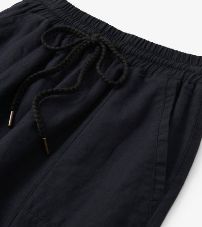 Straight Leg Linen Pants - Black - Hatley Women