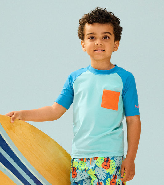 Boys Blue Short Sleeve Rashguard - Hatley Boys