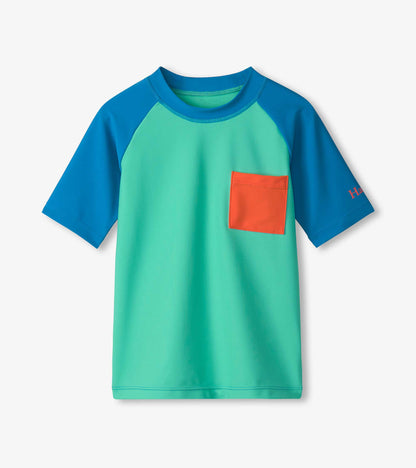 Boys Blue Short Sleeve Rashguard - Hatley Boys