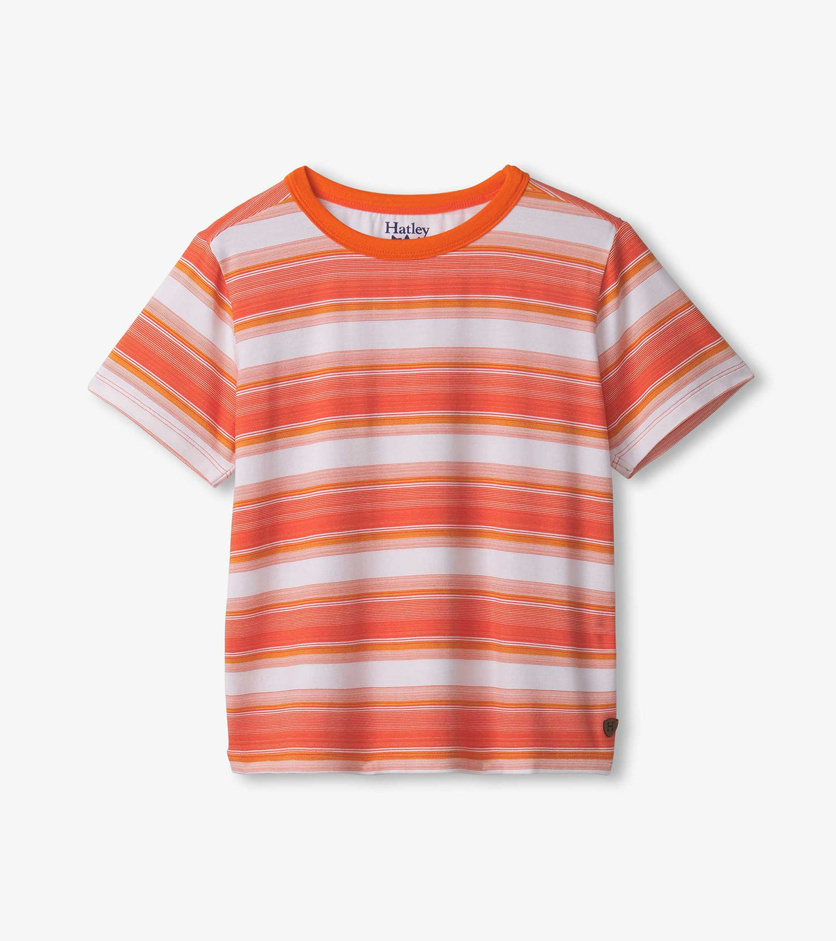 Boys Striiped Orange Bamboo Tee - Hatley Boys