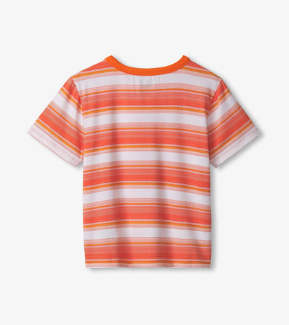 Boys Striiped Orange Bamboo Tee - Hatley Boys