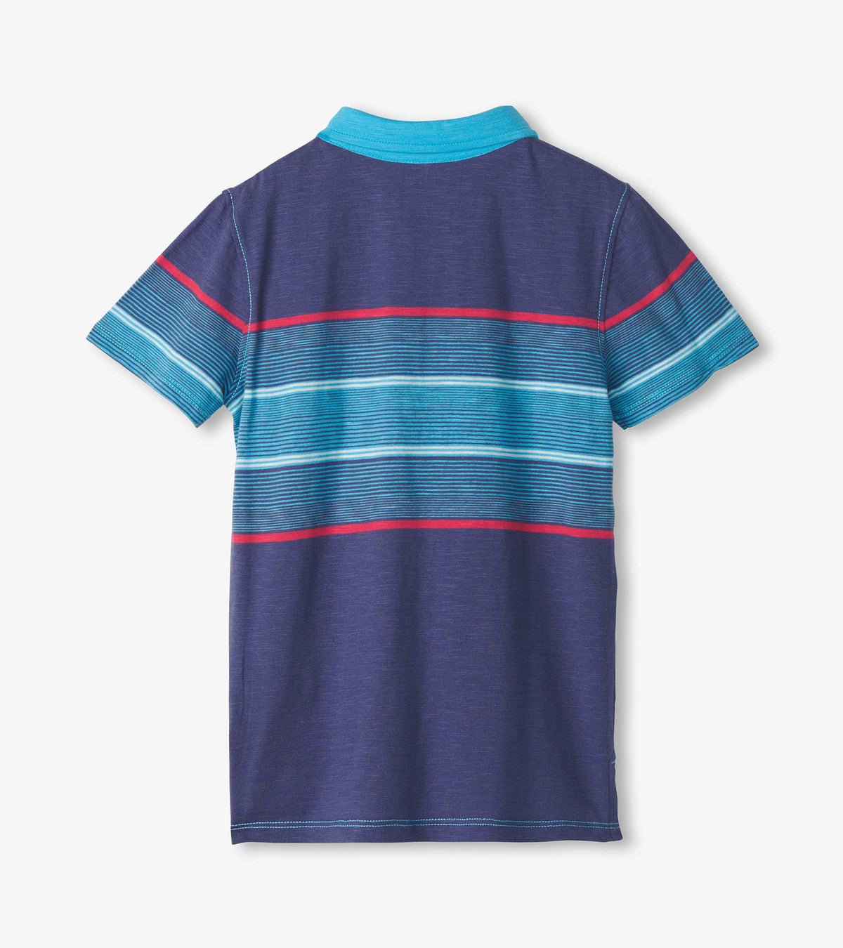 Boys Striped Blue Polo Tee - Hatley Boys