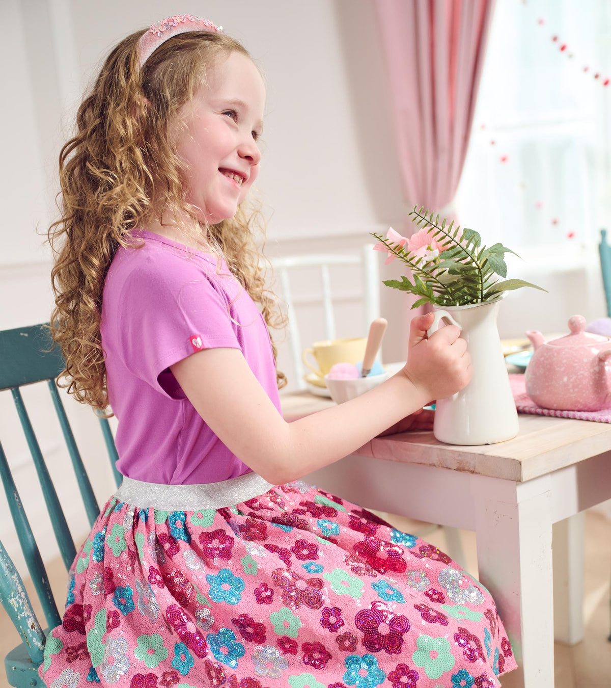 Girls Daisy Sequins Sequin Tulle Skirt - Hatley Girls