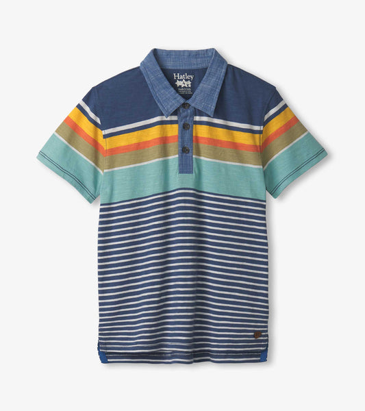 Boys Nautical Stripes Polo Tee - Hatley Boys
