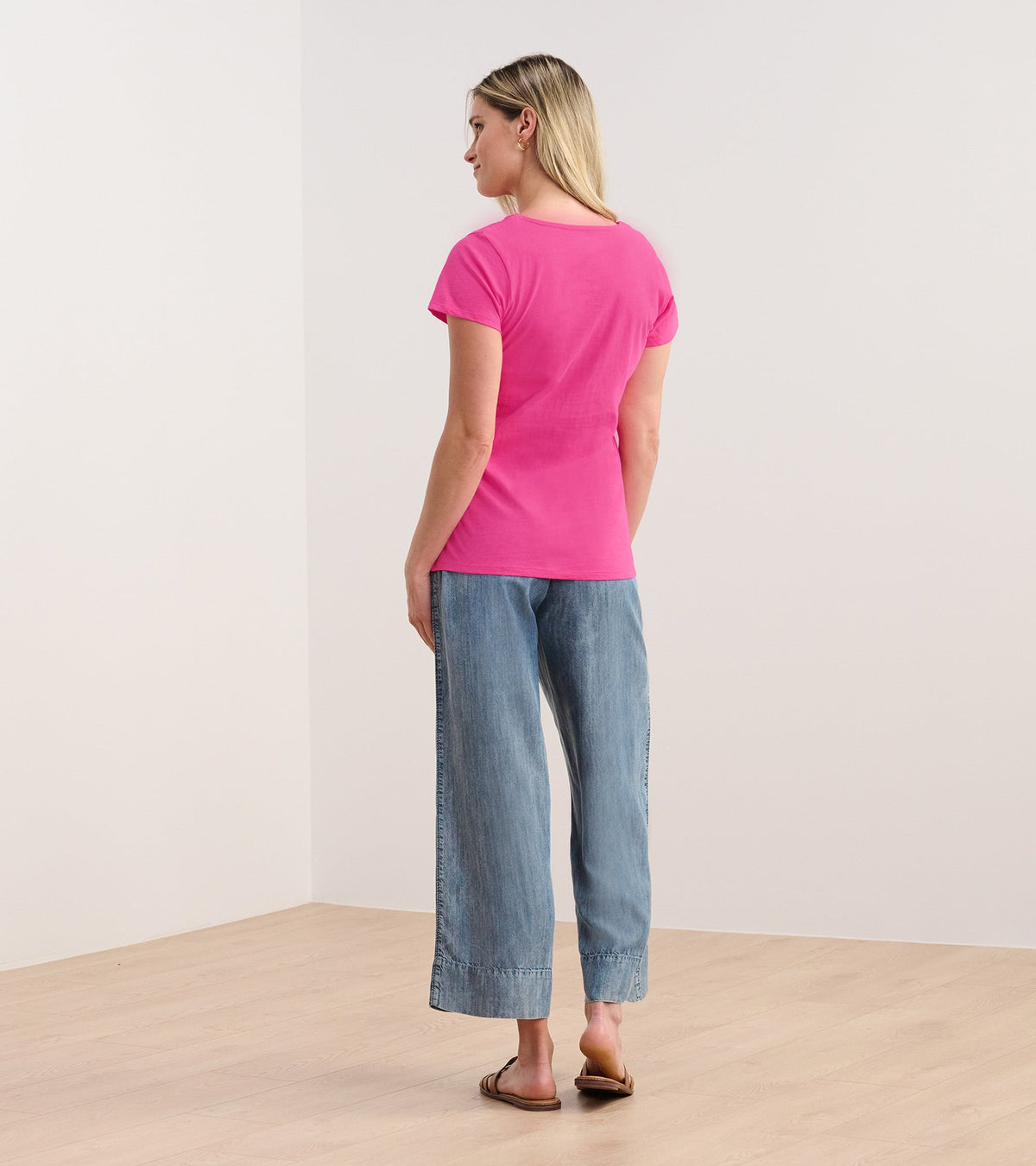 Braided Neck Tee - Fuschia - Hatley Women