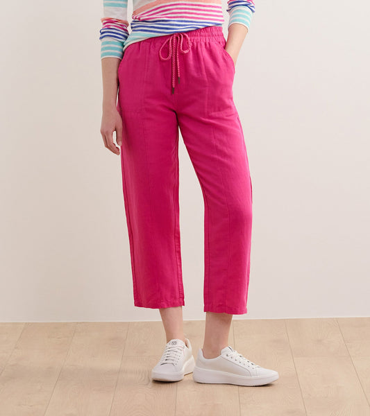 Straight Leg Linen Pants - Fuchsia - Hatley Women