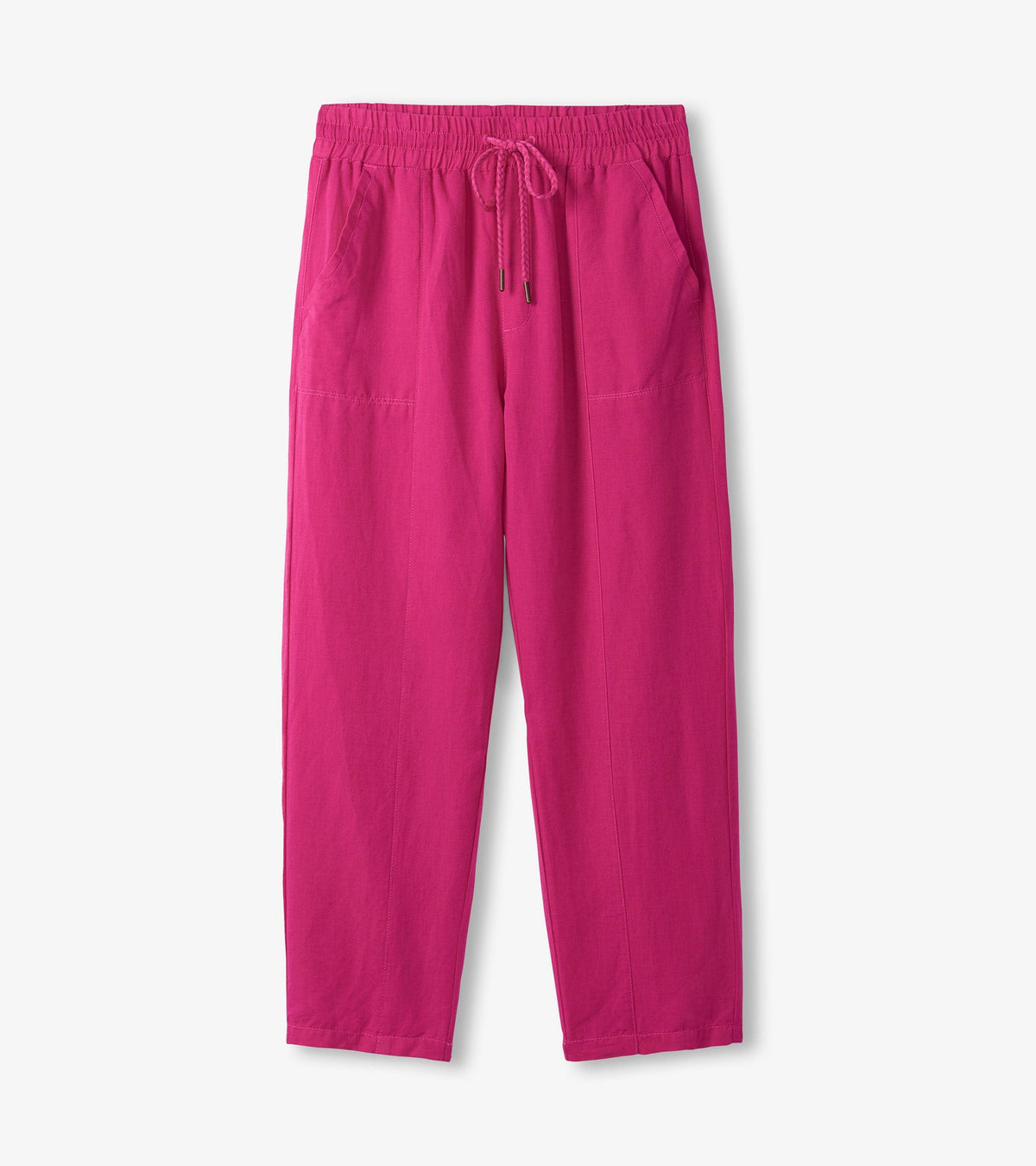 Straight Leg Linen Pants - Fuchsia - Hatley Women