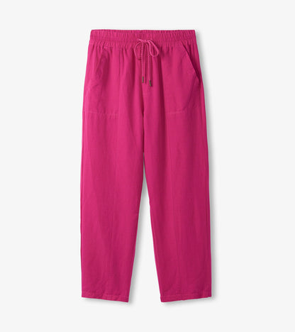 Straight Leg Linen Pants - Fuchsia - Hatley Women