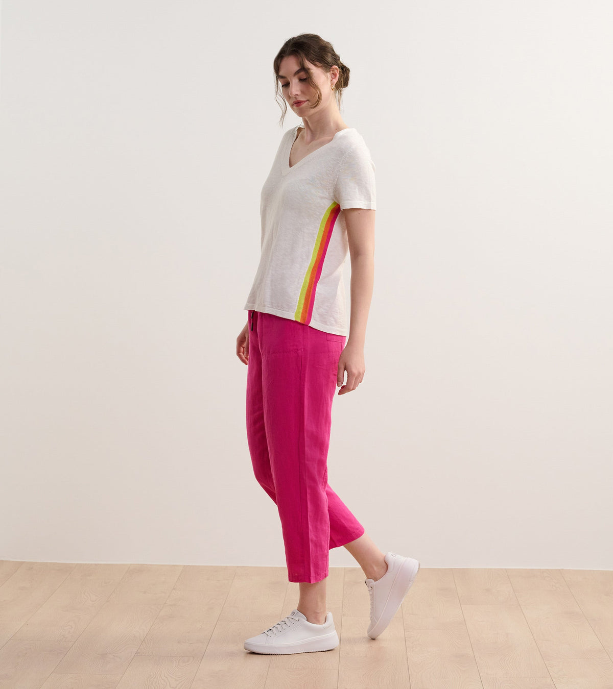 Straight Leg Linen Pants - Fuchsia - Hatley Women