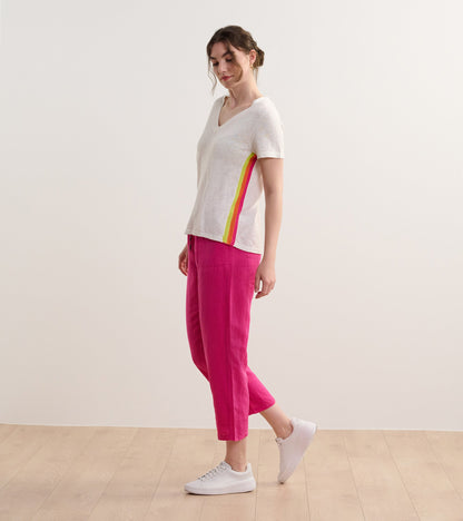 Straight Leg Linen Pants - Fuchsia - Hatley Women