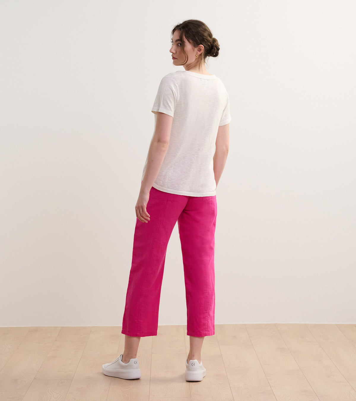 Straight Leg Linen Pants - Fuchsia - Hatley Women