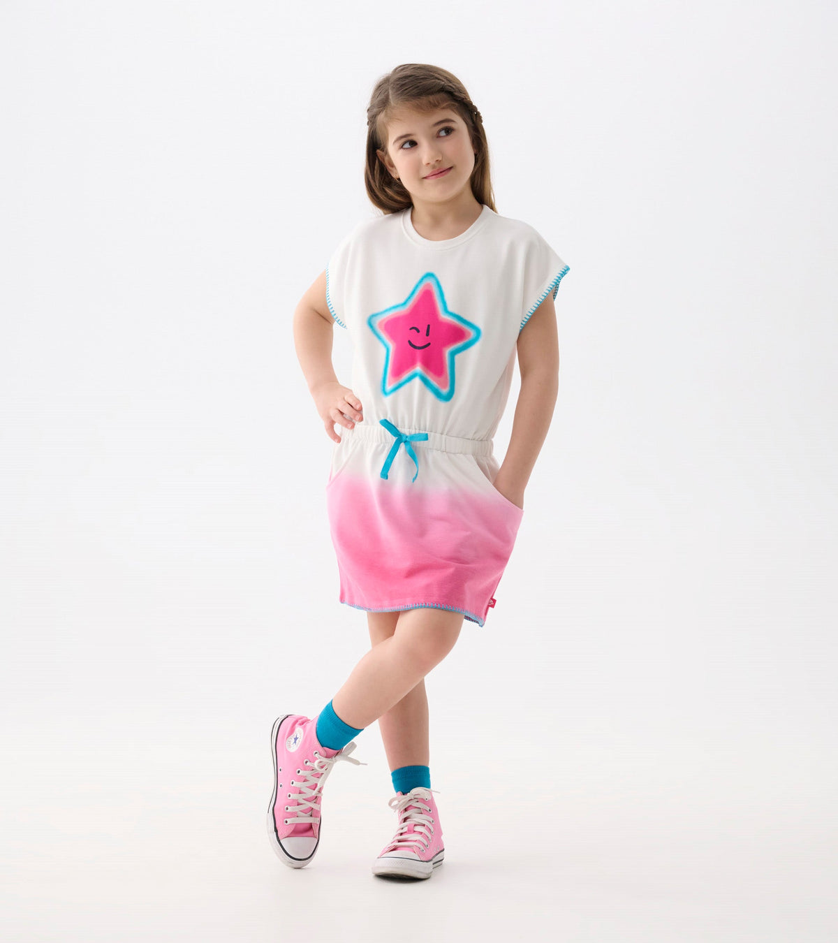 Girls Fuchsia Ombre Pull-On Dress - Hatley Girls