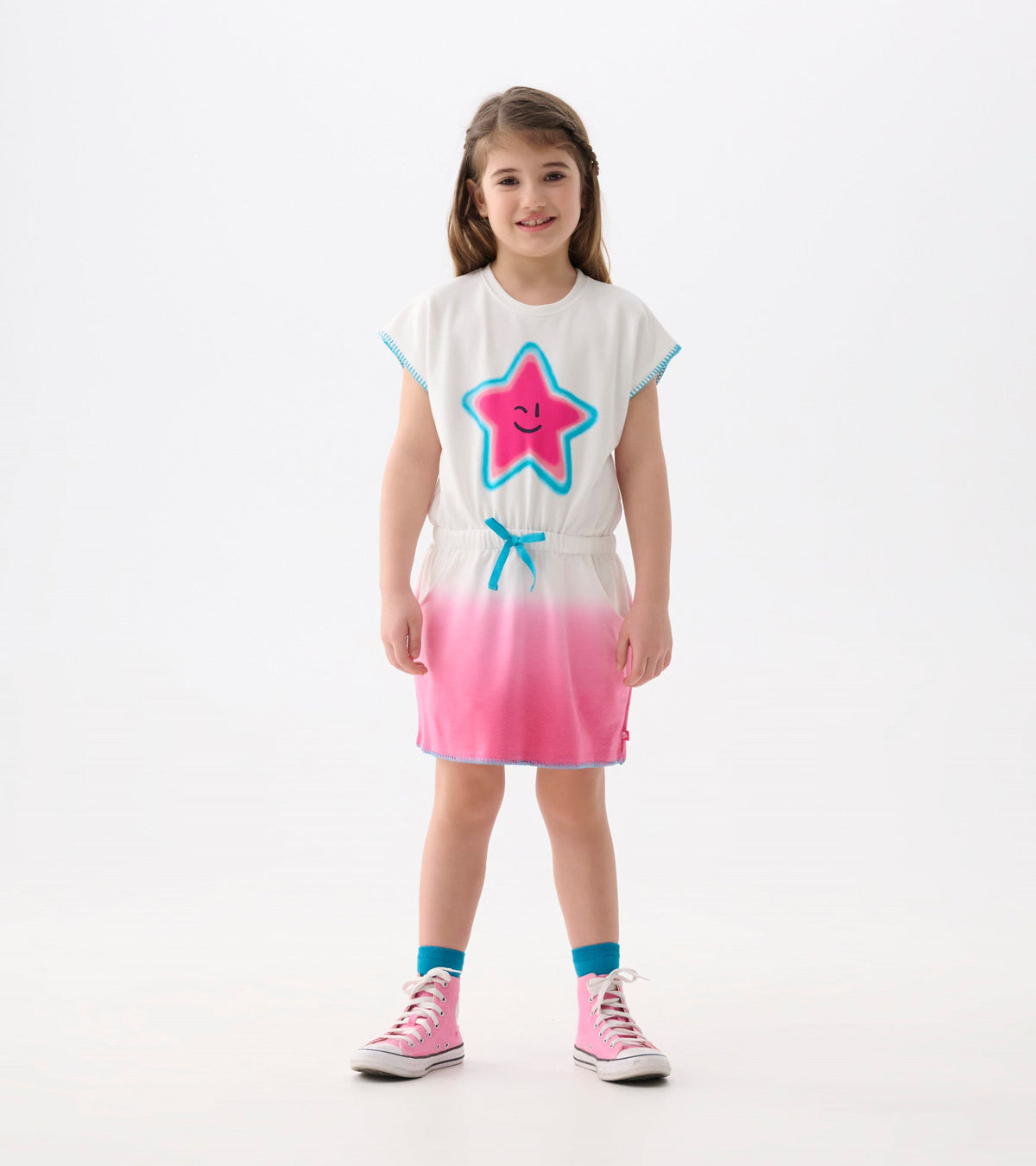 Girls Fuchsia Ombre Pull-On Dress - Hatley Girls