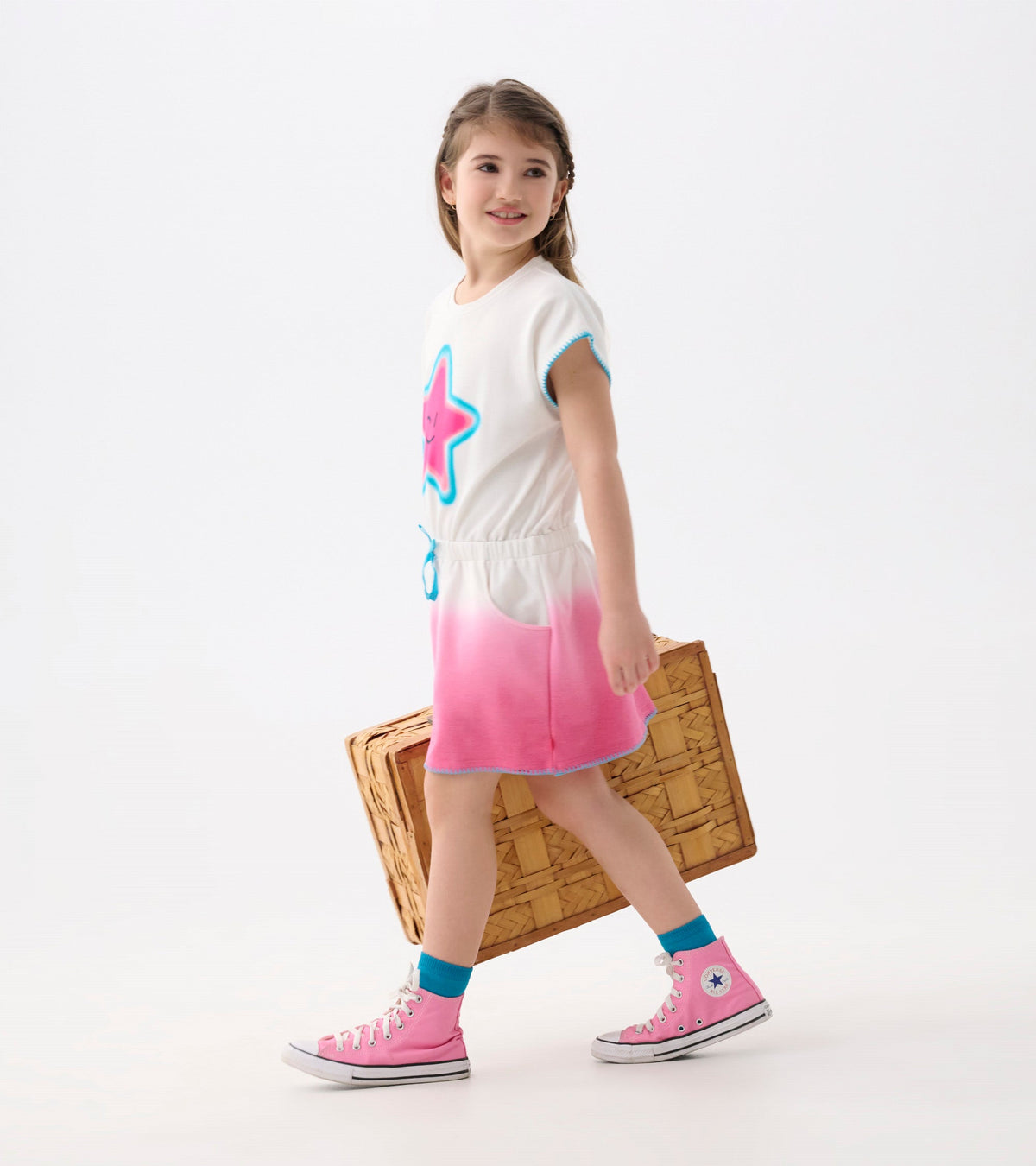 Girls Fuchsia Ombre Pull-On Dress - Hatley Girls