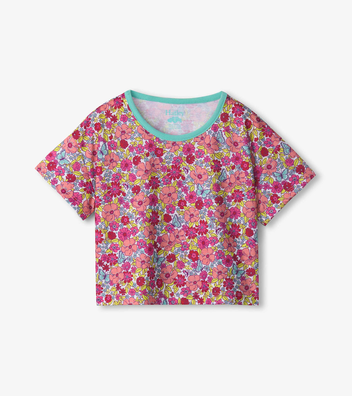 Girls Groovy Flowers Tee and Shorts Pajama Set - Hatley Girls