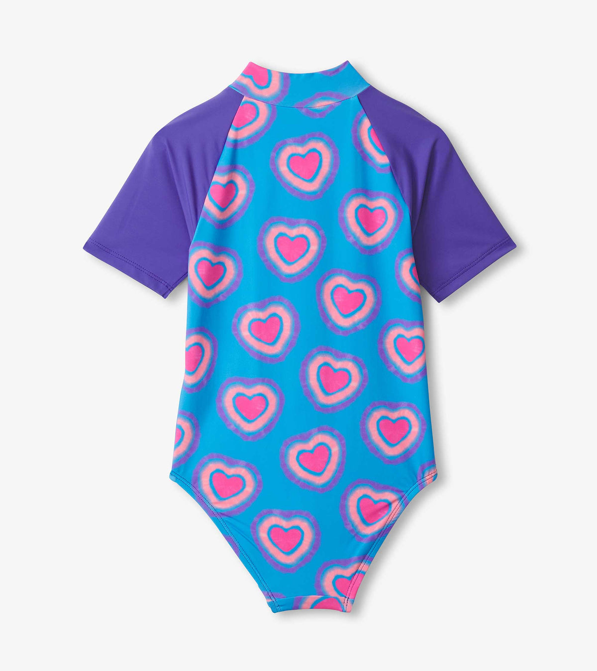 Girls Glowing Hearts One-Piece Rashguard - Hatley Girls