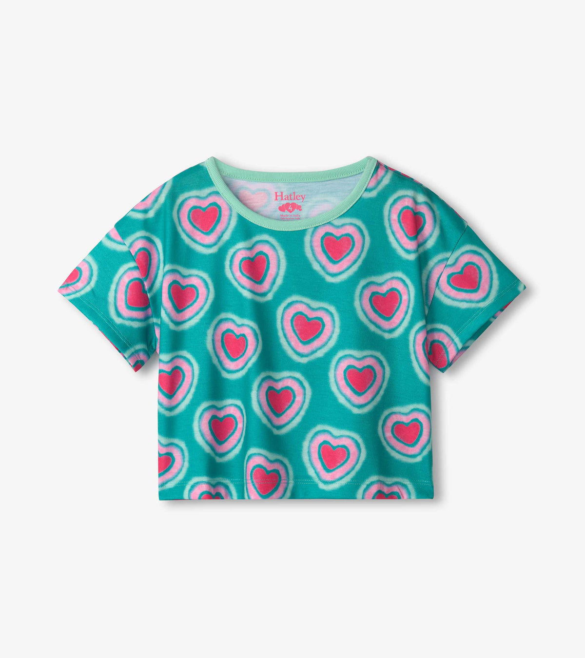 Girls Glowing Hearts Tee and Shorts Pajama Set - Hatley Girls
