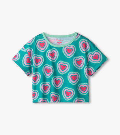 Girls Glowing Hearts Tee and Shorts Pajama Set - Hatley Girls