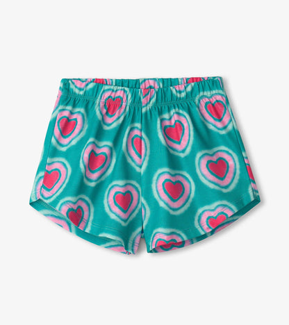 Girls Glowing Hearts Tee and Shorts Pajama Set - Hatley Girls