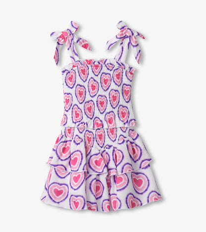 Girls Glowing Hearts Smocked Angel Dress - Hatley Girls