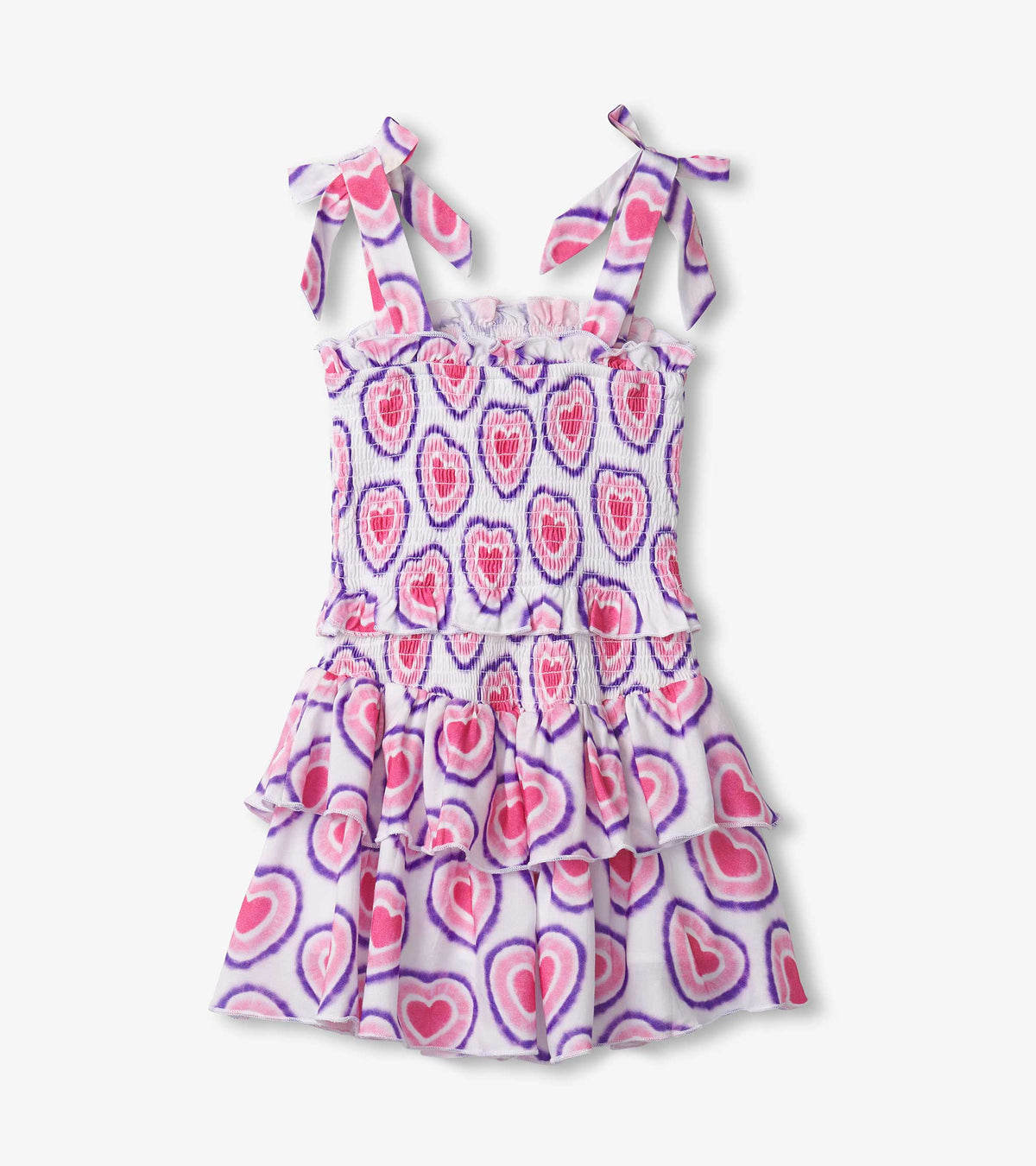 Girls Glowing Hearts Smocked Angel Dress - Hatley Girls