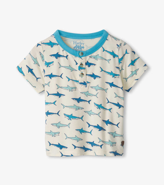 Baby & Toddler Boys Hungry Sharks Bamboo Henley - Hatley Baby & Toddler