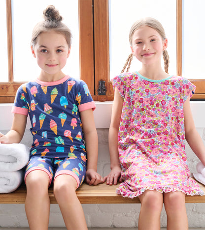 Girls Ice Cream Treats Short Pajama Set - Hatley Girls
