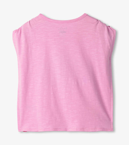 Girls Lilac Shell Cinched Shoulder Top - Hatley Girls