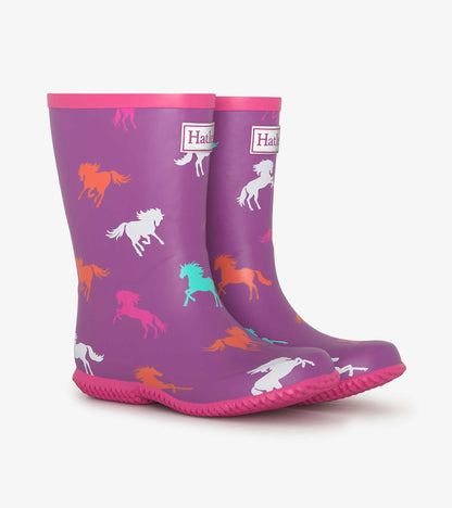 Girls Leaping Horses Packable Rain Boots - Hatley Girls