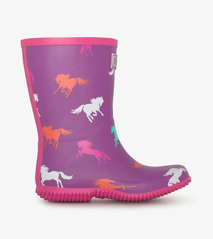Girls Leaping Horses Packable Rain Boots - Hatley Girls