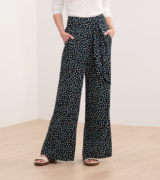 Belted Wide Leg Pants - Multi Dots - Hatley Women