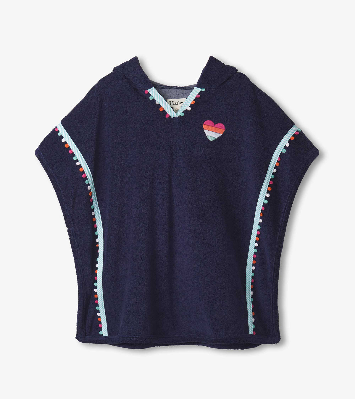 Girls Patriot Blue Hooded Cover-Up - Hatley Girls
