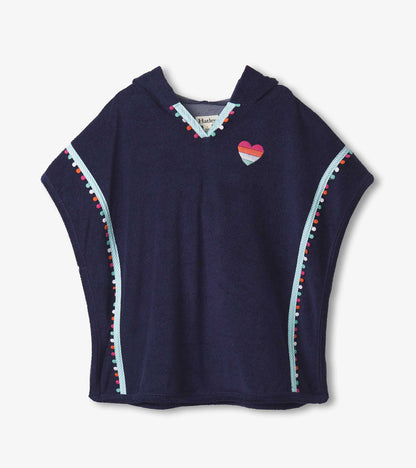 Girls Patriot Blue Hooded Cover-Up - Hatley Girls