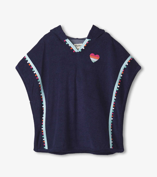 Girls Patriot Blue Hooded Cover-Up - Hatley Girls