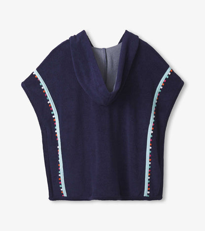 Girls Patriot Blue Hooded Cover-Up - Hatley Girls