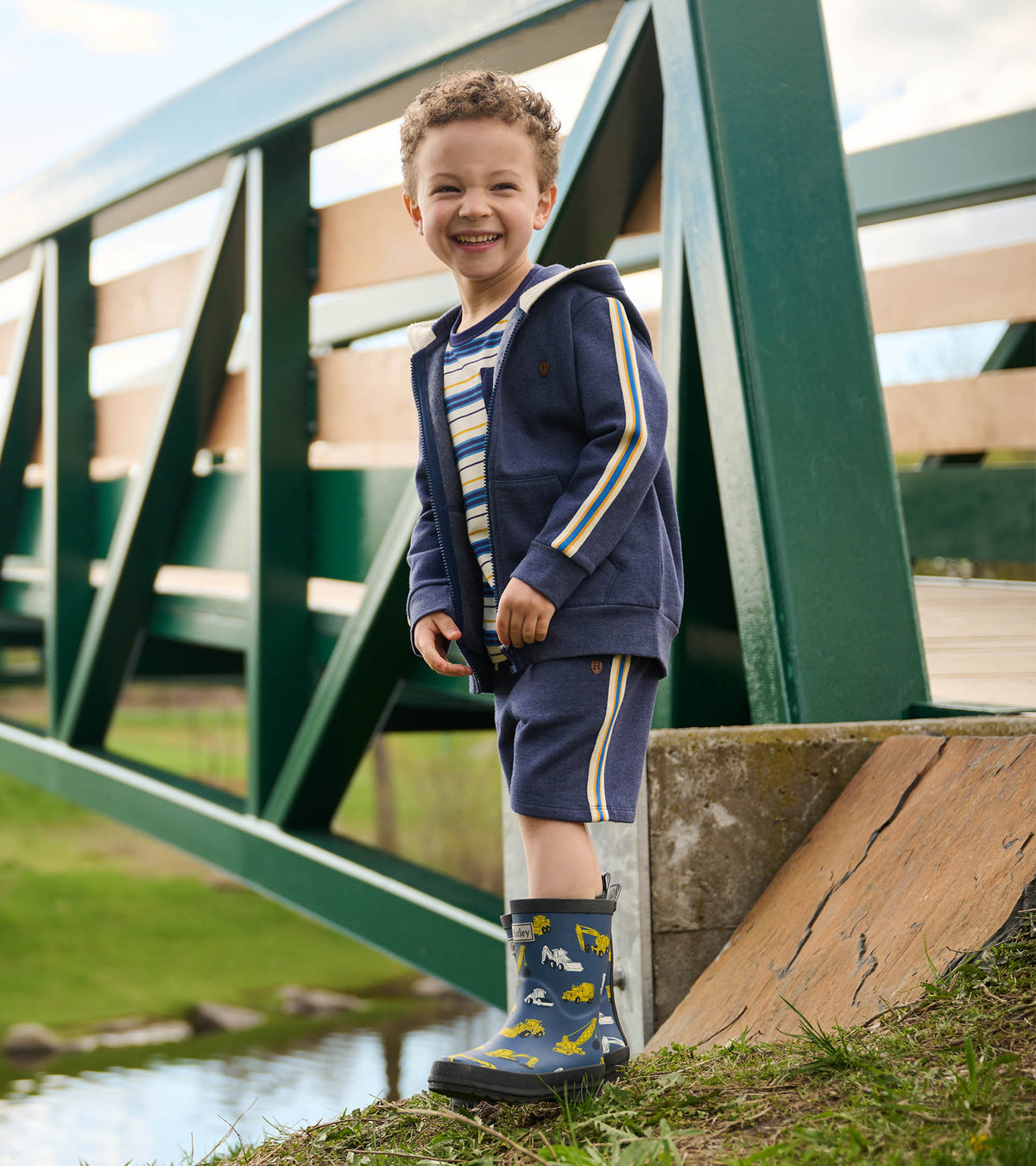 Boys Patriot Blue Pull On Shorts - Hatley Boys