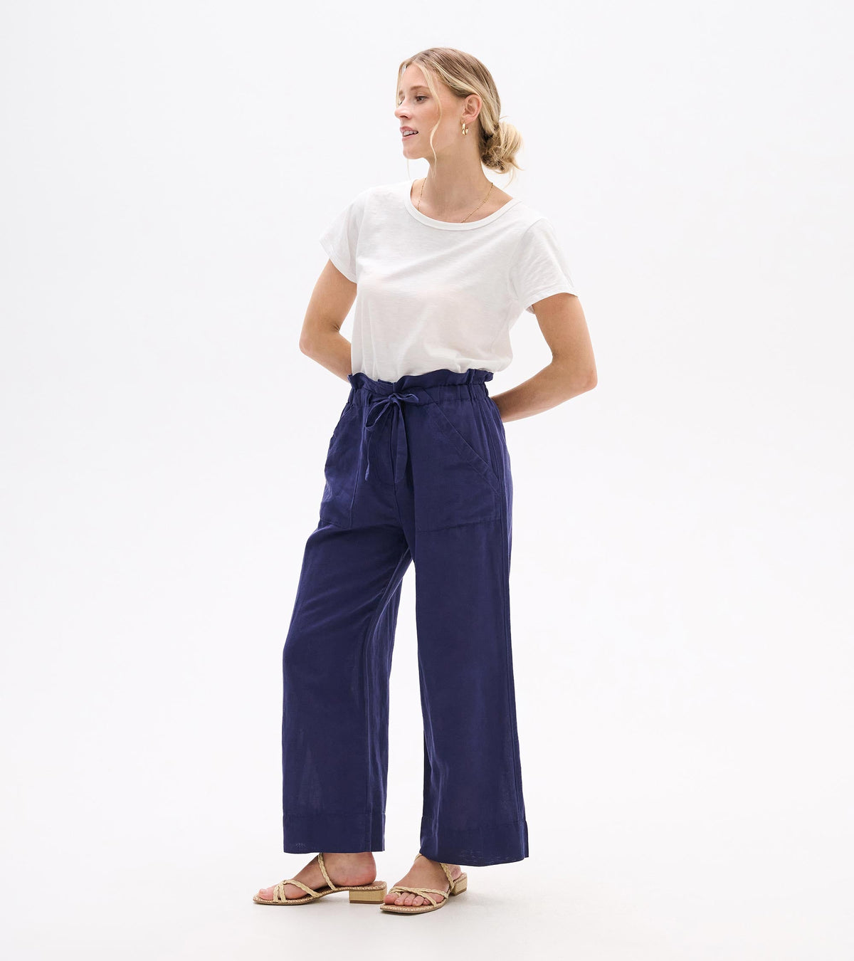 Tie Front Pants - Patriot Blue - Hatley Women