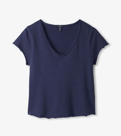 Sadie V-Neck Tee - Patriot Blue - Hatley Women