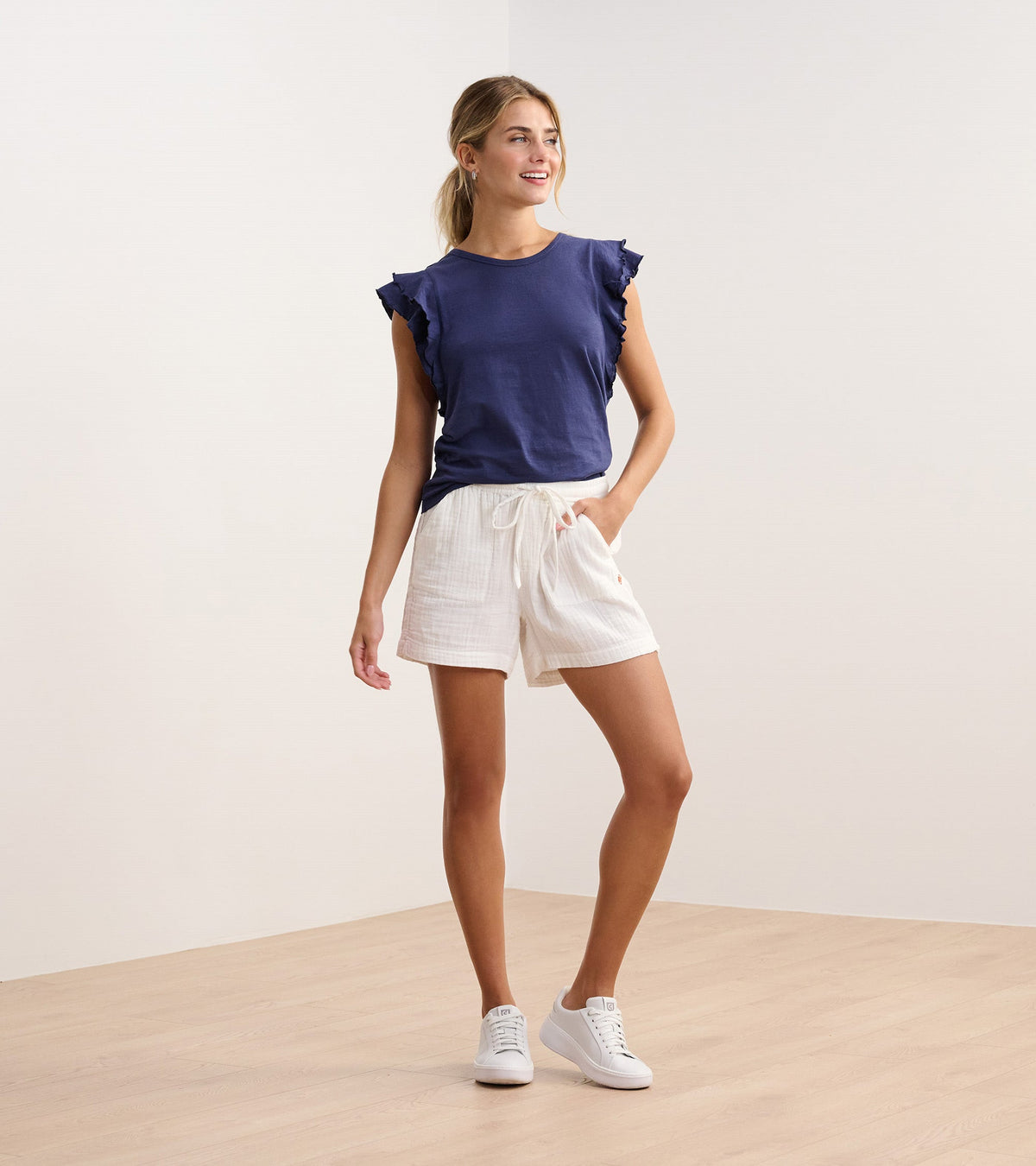 Layered Sleeve Tank - Patriot Blue - Hatley Women