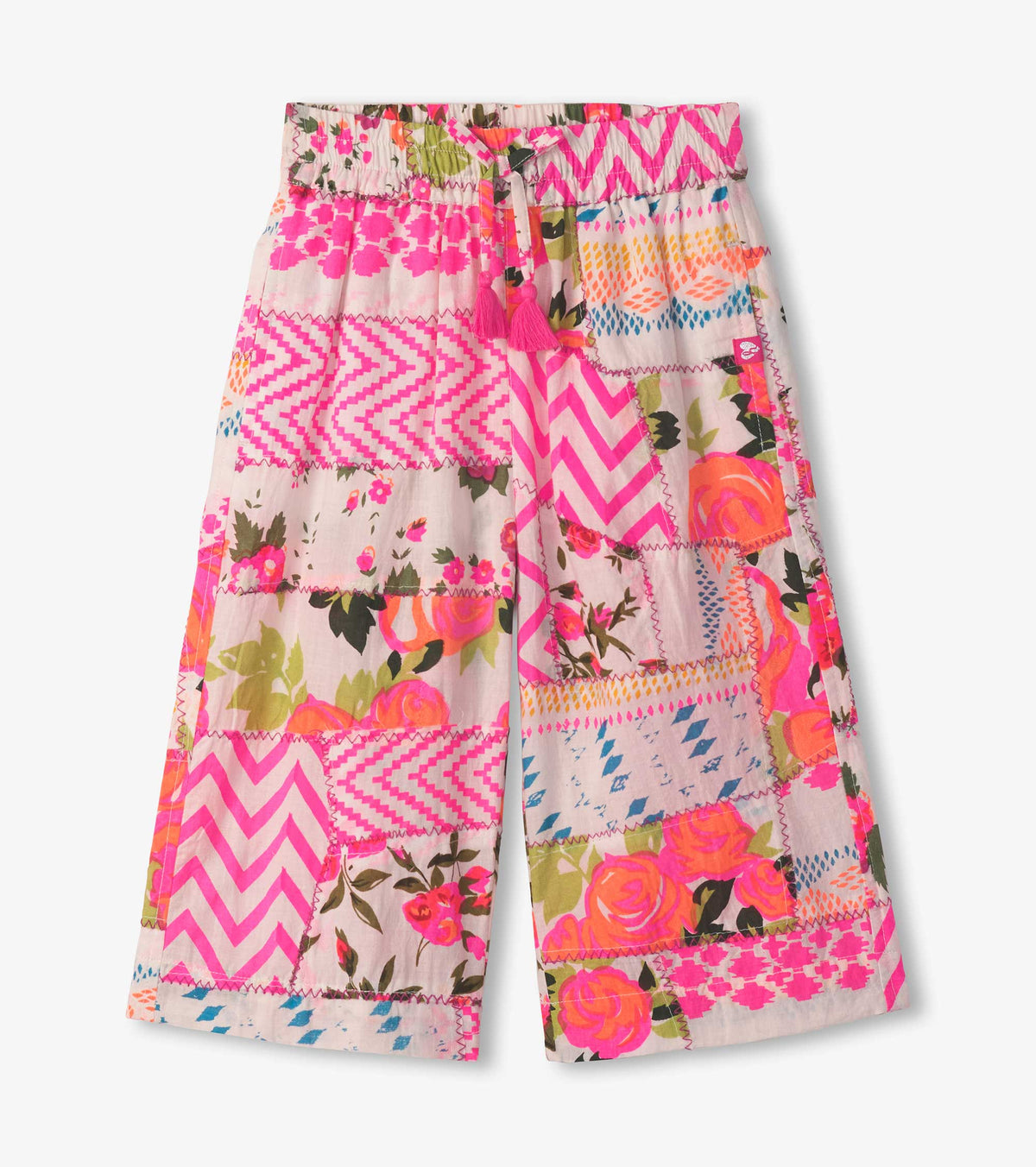 Girls Floral Patchwork Cropped Culottes - Hatley Girls