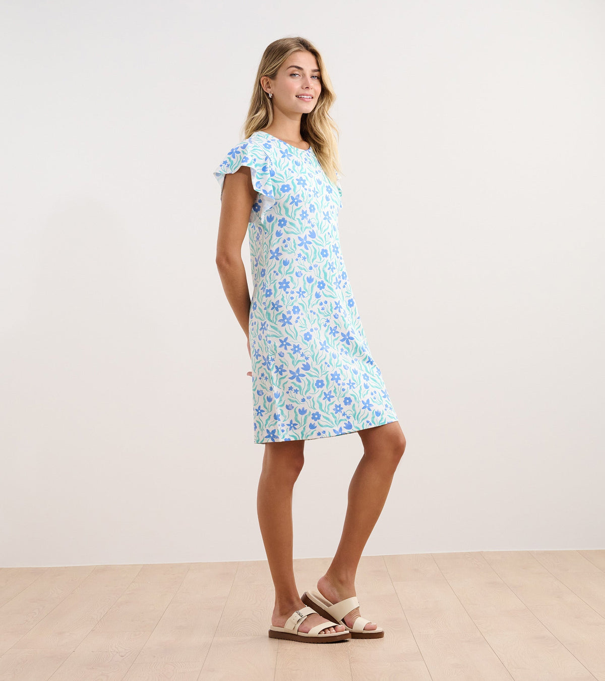 Carlie Dress - Painted Flowers - Hatley Women