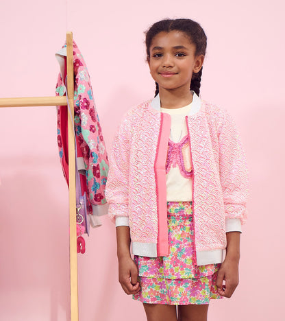 Girls Pearl Mermaid Sequined Bomber Jacket - Hatley Girls