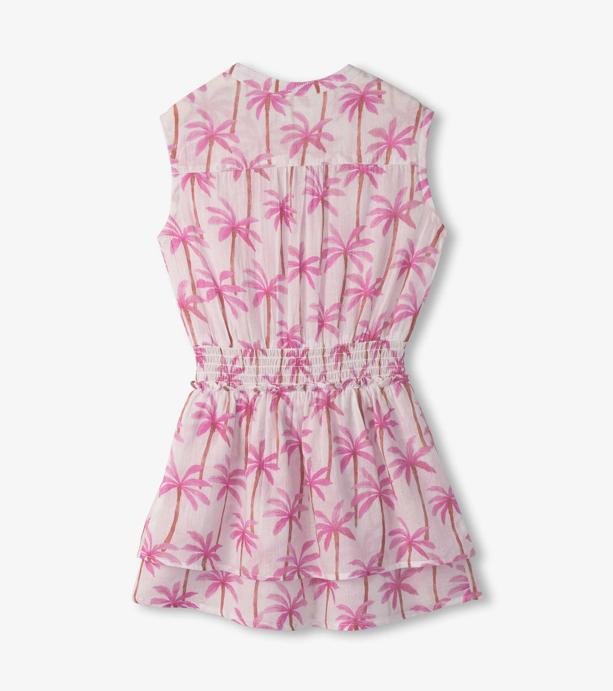 Girls Palm Trees Smocked Waist Dress - Hatley Girls