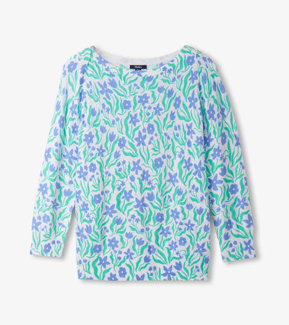 3/4 Sleeve Knit Breton - Painted Flowers - Hatley Women