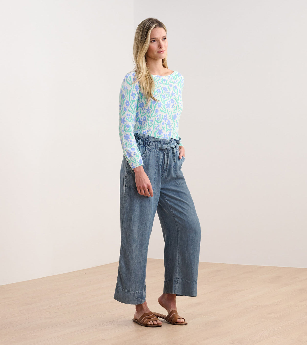 3/4 Sleeve Knit Breton - Painted Flowers - Hatley Women