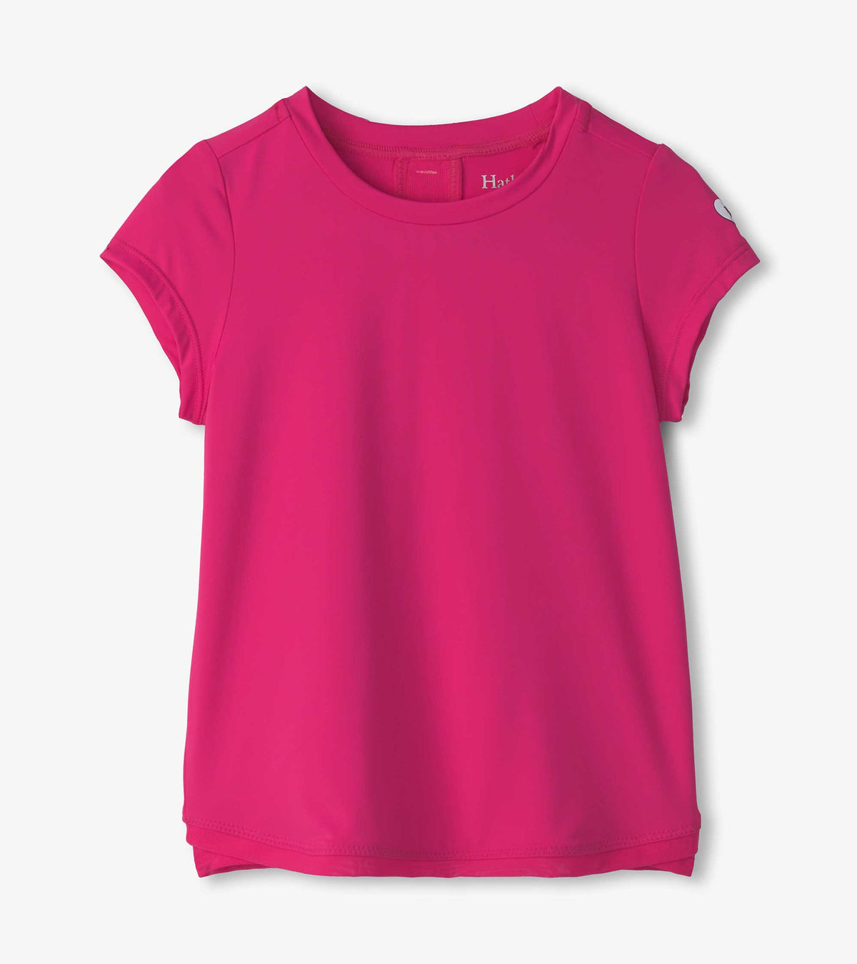 Girls Pink Mesh Trim T-Shirt - Hatley Girls