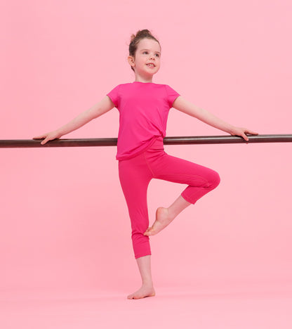 Girls Pink Mesh Trim T-Shirt - Hatley Girls