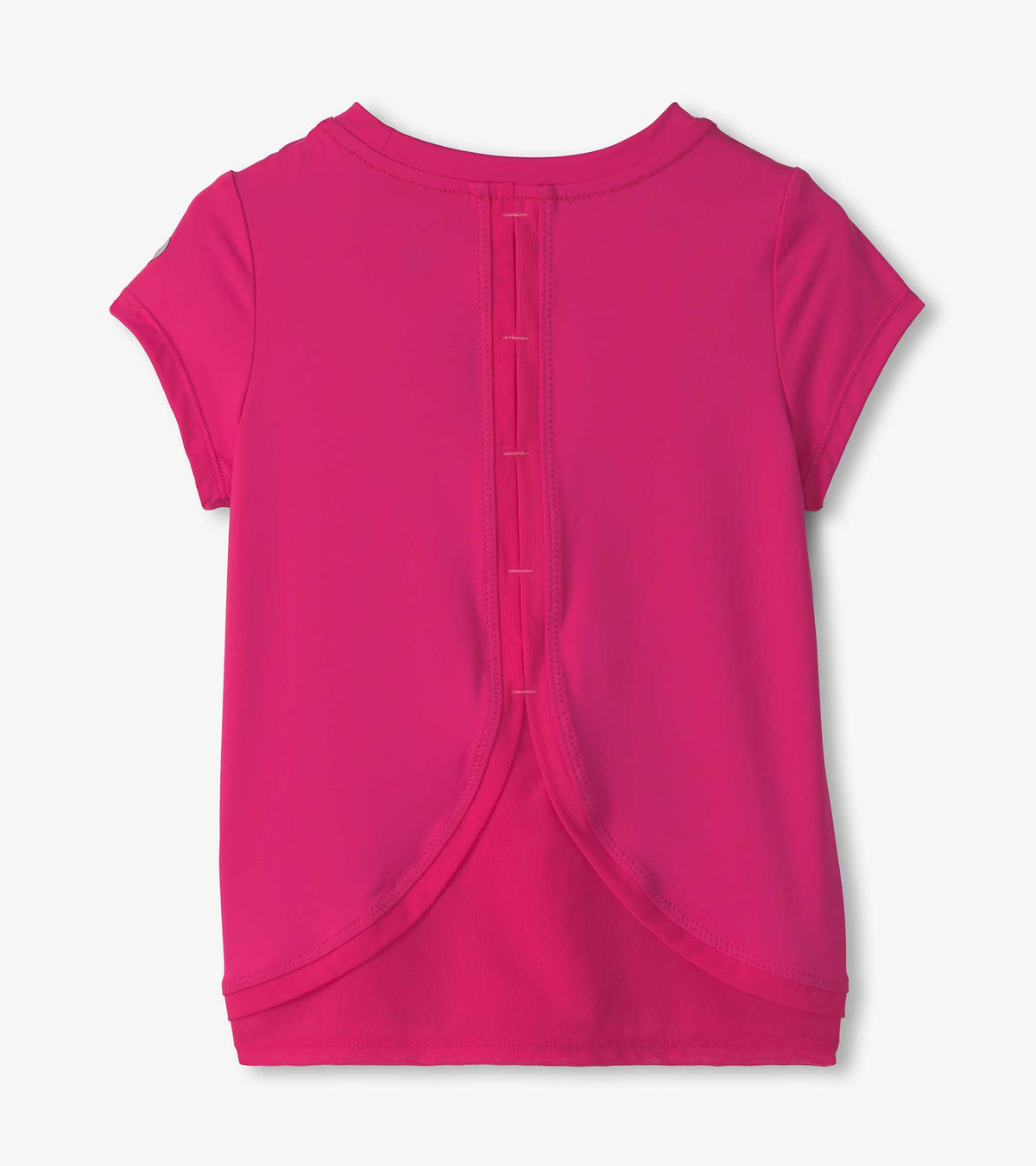 Girls Pink Mesh Trim T-Shirt - Hatley Girls