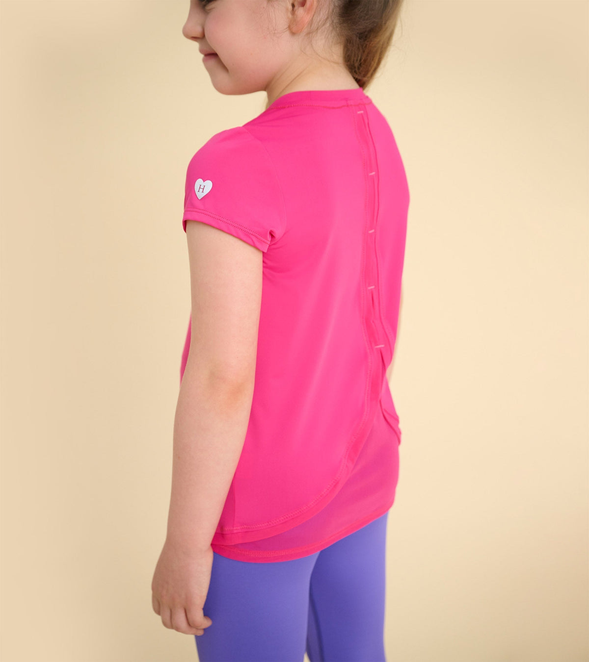 Girls Pink Mesh Trim T-Shirt - Hatley Girls