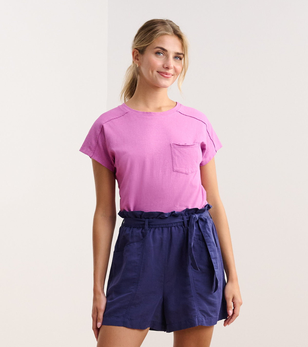 Slouchy Pocket Tee - Orchid - Hatley Women